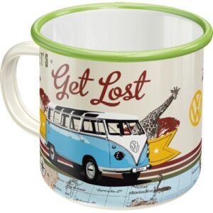 Nostalgic-Art Volkswagen Emaille- Becher VW-Bulli „Let's Get Lost“, 360ml (Kopie)