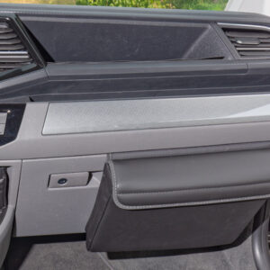 TIALO ® Glovebox für VW T6.1, Design "Leder Titanschwarz".