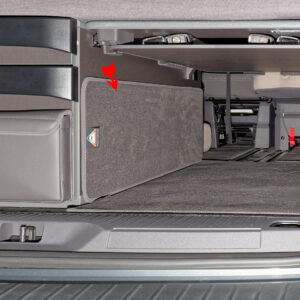 BRANDRUP® Schutzmatte für die Heckküche im Heckladeraum VW T7 California Beach Camper / Caddy 5 California