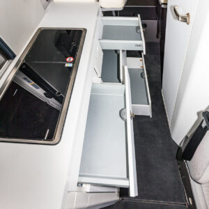 Antirutsch-/Schutzmatten-4er-Set, einlegefertig für die Schubladen der Küchenzeile im VW Grand California 680, ab 2025